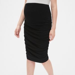 Maternity Full Panel Ruched Pencil Skirt